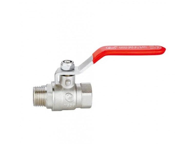 Кран латунный шаровый Base 1/2" резьба В/Н ручка Double-lin (78-069) Кран латунный шаровый Base 1/2" резьба В/Н ручка Double-lin (78-069)